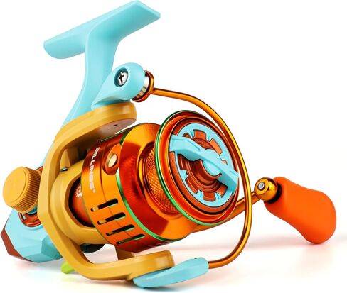 RUNCL Billings HX Spinning Reel, 5+1 BB, All-Metal Frame, CNC Aluminum Spool, 5.0:1 Gear Ratio, 22 lbs Max Drag, Reversible Handle, Unique Color-Block Fishing Reel, Sizes 2000-6000 in Kuwait