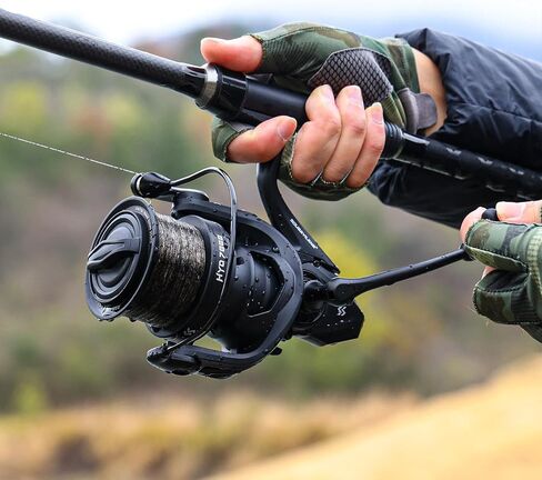 Sougayilang Big Pit Catfish Reel – 44LB Drag, 4.7:1, 6+1 Bearings, 30mm Long Stroke Spool, Large Line Capacity, Graphite Body – Heavy Duty Catfish & Carp Reel in Kuwait