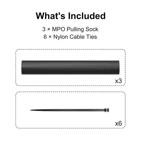 RUIPRO MPO Fiber Optic Pulling Sleeve, Connector Protector, 6in Grip in Kuwait