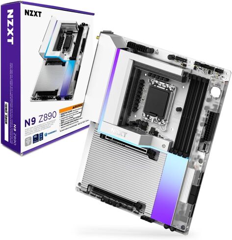 NZXT N9 Z890 - Intel Z890 LGA 1851 ATX Motherboard - White in Kuwait