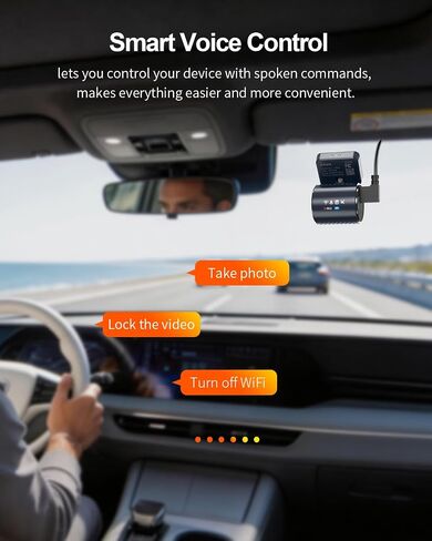 KAWA 4K Mini Dash Cam Front, Stealth Display, Voice Control, Wi-Fi 6 & GPS in Kuwait