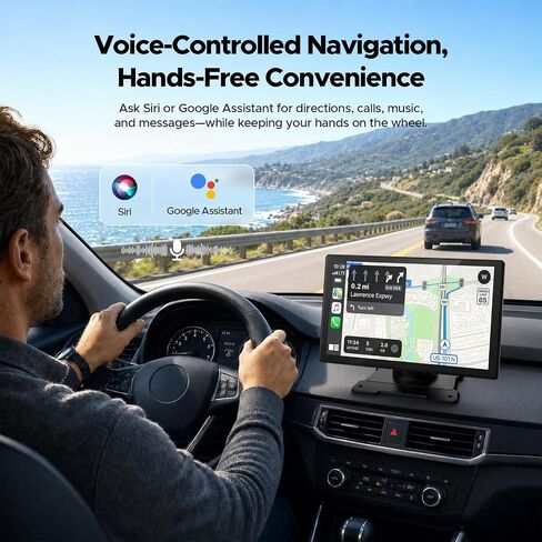 Topexplore 9-Inch Wireless CarPlay Screen with 4K+1080P Dash Cam in Saudi Arabia
