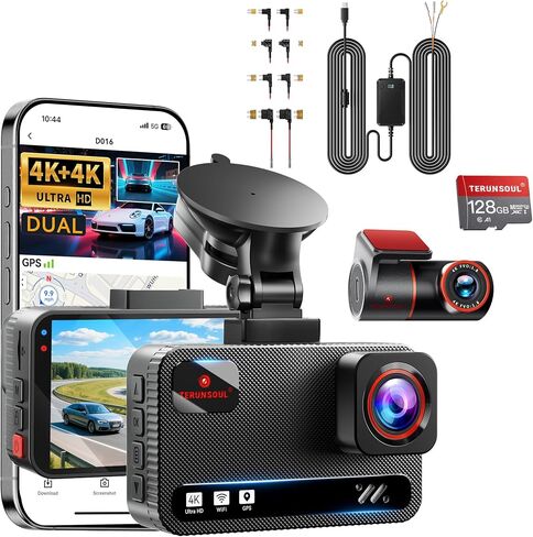 Dash Cam Acc Multi-Size Hardwire Kit with Voltage Indicator for Dash Camera 9.8Ft, Red: Acc Power, Yellow:Constant Power in Kuwait