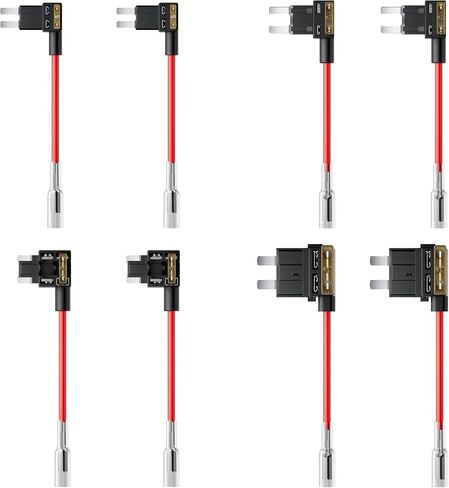 Dash Cam Acc Multi-Size Hardwire Kit with Voltage Indicator for Dash Camera 9.8Ft, Red: Acc Power, Yellow:Constant Power in Kuwait