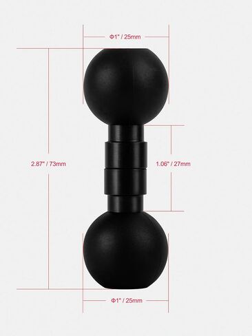 NILKATSS 2PCS Anti-Skid Double Ball Mount,25mm to 1 Inch Balls Unit in Kuwait