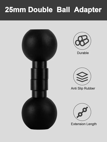 NILKATSS 2PCS Anti-Skid Double Ball Mount,25mm to 1 Inch Balls Unit in Kuwait