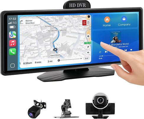 [Clearance] Haudio Portable Wireless Carplay Car Stereo, 7" HD Touchscreen for Car with CarPlay & Android Auto with Backup Camera, GPS, Bluetooth, Voice Control, Mirror Link, FM, AUX, Universal Fit in Saudi Arabia