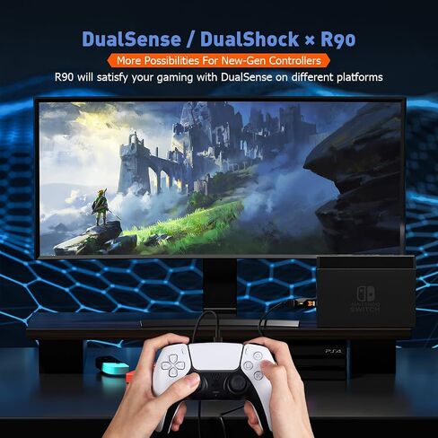 BIGBIG WON Controller Adapters, R90 Wired Controller Adapter for Xbox Series X|S/Xbox One/One X|S/Xbox Elite Series/Elite Series 2/PS5/PS4 Wired Console Adapter for Switch/PS4/PC Win11&10 (1 Piece) in Kuwait
