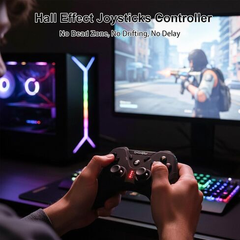 Gaming PC Controller for Windows PS3 Steam Android TV with Hall Joysticks in Kuwait