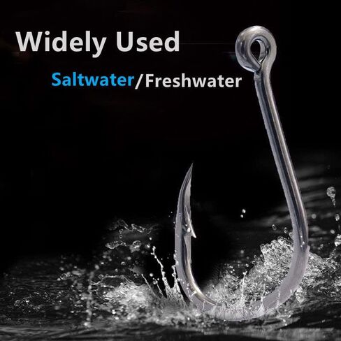 310Pcs/Box （22# ...15# 10# Fishing Hook, Forged Steel/Barded Design, 8 Sizes Universal Octopus Fishing Hooks Set， Sharp/High Carbon/Hook Eye, Suitable Sizes in Freshwater Saltwater in Kuwait