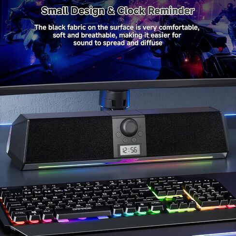 SOULION Bluetooth Computer Speakers USB Plug & Play with Clock & LED in Kuwait