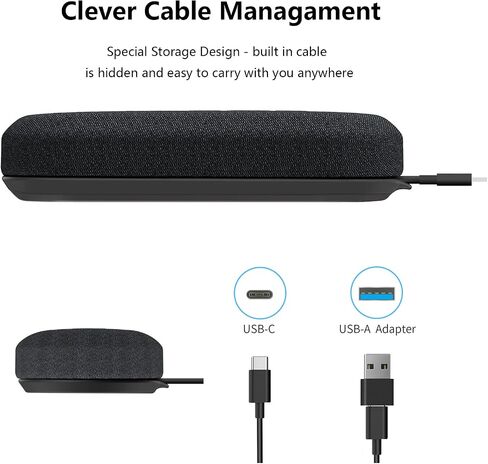 USB Speakerphone, Conference Computer Speakers with Microphone for Home Office Calls, 360 Degree Enhanced Voice Pickup, Noise Reduction, Echo Cancellation, Compatible with Zoom, Teams, Skype in Kuwait