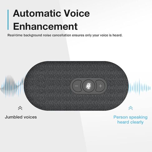 USB Speakerphone, Conference Computer Speakers with Microphone for Home Office Calls, 360 Degree Enhanced Voice Pickup, Noise Reduction, Echo Cancellation, Compatible with Zoom, Teams, Skype in Kuwait
