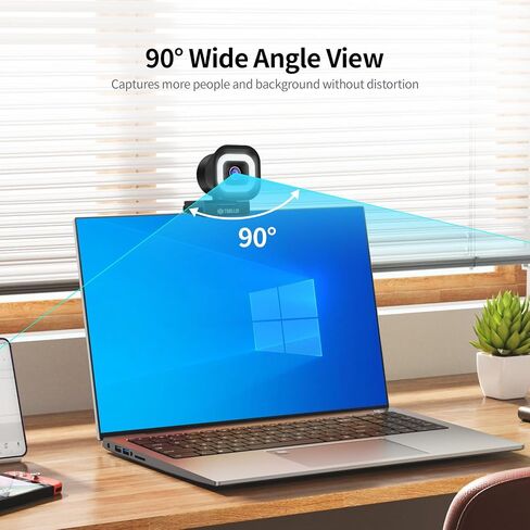 TOALLIN 2K Streaming Webcam with Ring Light, 1080P@60fps, Dual Mic in Kuwait