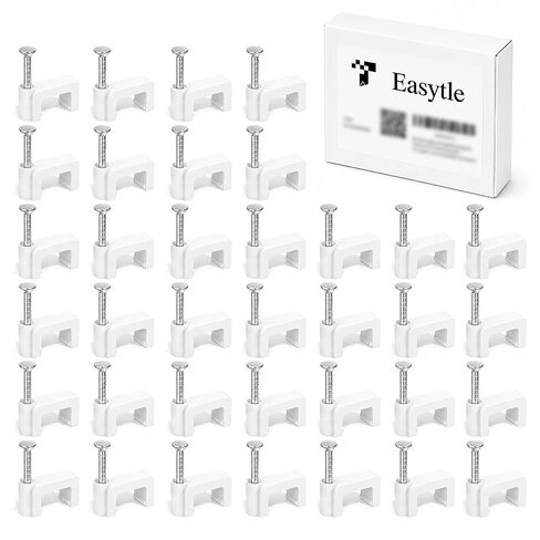 300 Pcs 8mm Cable Clips Nail in Cable Clips Flat Ethernet Cable Wall Clips Cable Tacks Coax Cable Clip Speaker Wire Clips Cable Nails for Cords Cat5/Cat5e/Cat6/Cat7 RJ45 Cord Clips in Saudi Arabia