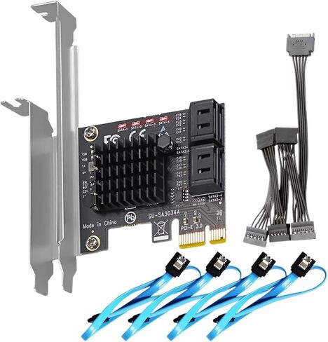 4-Port SATA III 6Gbps PCIe SATA Adapter Card in Kuwait