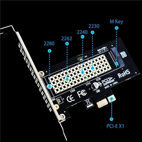 M.2 PCIe X1 Adapter for 4.0/3.0 M.2 SSD with M.2 Screw in Kuwait