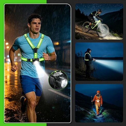 Running Lights for Runners, 550LM, 360° Reflective Running Gear in Kuwait