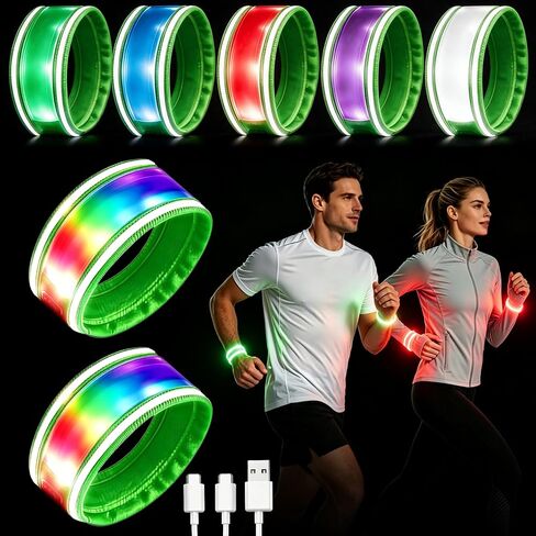 2 Pack LED Reflective Running Gear, Running Lights for Runners in Kuwait