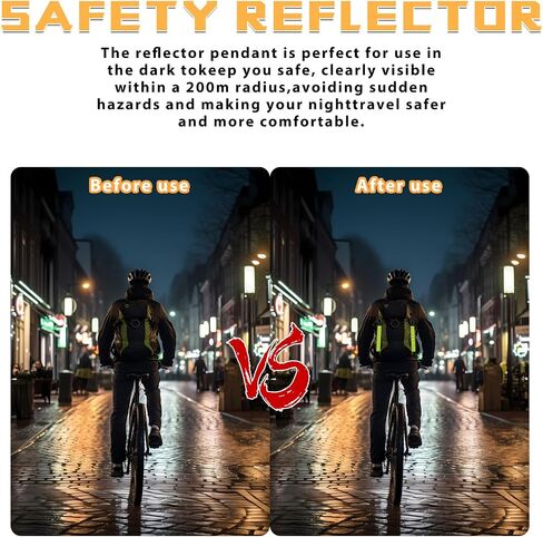 Grevosea 6Pcs Reflective Strips, Safety Reflector Pendants Safety Key Chains Reflective Tags Pendants Keyring for Backpack Clothes Wheelchair Cycling Walking Running in Kuwait