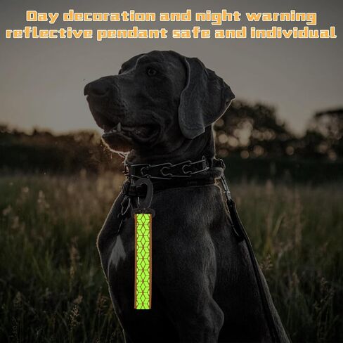 Grevosea 6Pcs Reflective Strips, Safety Reflector Pendants Safety Key Chains Reflective Tags Pendants Keyring for Backpack Clothes Wheelchair Cycling Walking Running in Kuwait