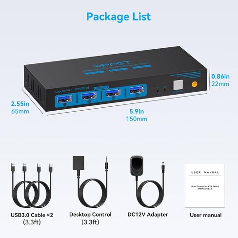 8K@60Hz KVM Switch 1 Monitors 2 Computers Displayport 4K@120Hz in Saudi Arabia