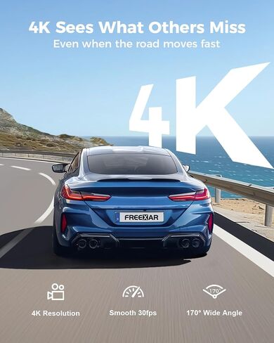 4K 360° Dash Cam with 128GB Card for Uber & Lyft Drivers in Kuwait