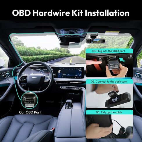 BOTSLAB Dash Cam OBD Hardwire Kit Power Cable Type USB C Port in Kuwait