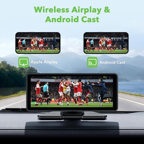 TOGUARDGO 6.86" CarPlay Screen with Dual Dash Cam 2.5K Front 1080P Rear in Kuwait