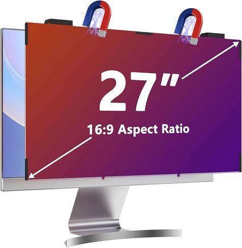 Magnetic Computer Privacy Screen 27 inch for 16:9 Widescreen Monitor in Kuwait