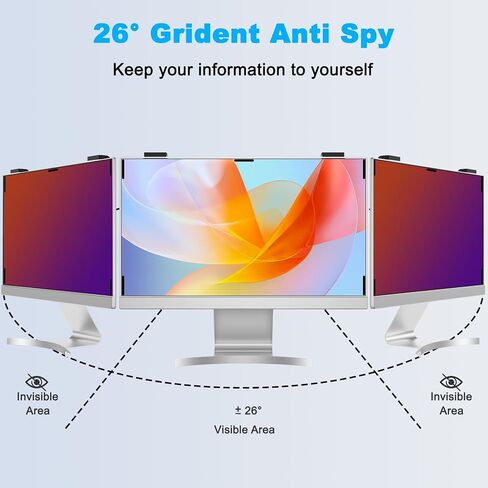Magnetic Computer Privacy Screen 27 inch for 16:9 Widescreen Monitor in Kuwait