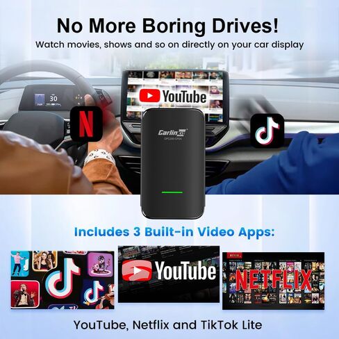 Carlinkit Wireless CarPlay Adapter CP2A Pro with Video Streaming in Kuwait