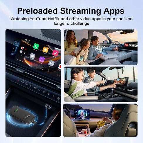 Carlinkit Wireless CarPlay Adapter CP2A Pro with Video Streaming in Kuwait