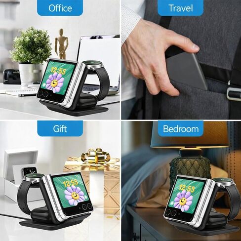 Geyo 3 in 1 Fast Wireless Charger for Samsung Galaxy Z Flip 8/7/7 FE/6/5 in Kuwait