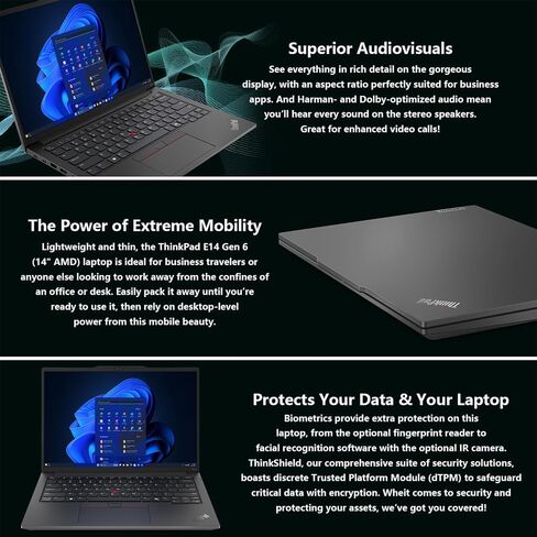 PCONLINE Customized Laptop, Made with ThinkPad E14 14" AMD Ryzen 7 250 in Kuwait