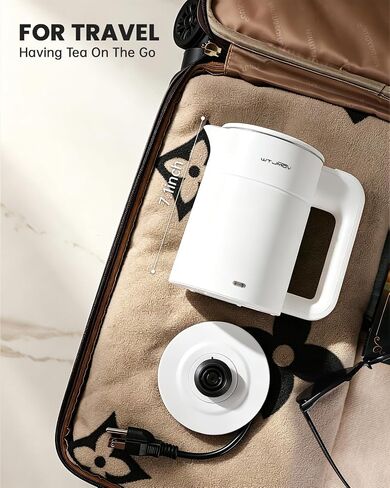 600ML Small Electric Tea Kettle 120V 600W Water Boiler Pearl White in Kuwait