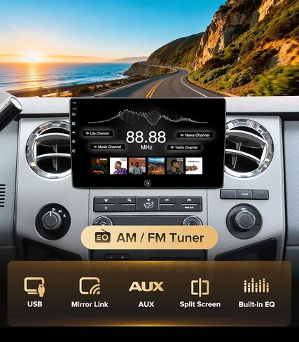 10''QLED Stereo for Ford F150 04-08 F250 F350 08-16 CarPlay Auto in Kuwait