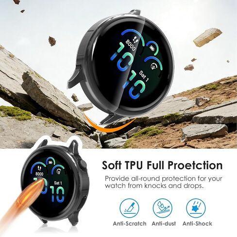 4-Pack Screen Protectors Compatible with Garmin vivoacitve 6, Full Protective Soft TPU Screen Bumper Cover Case Repacement for Garmin vivoacitve 6 - Clear in Saudi Arabia