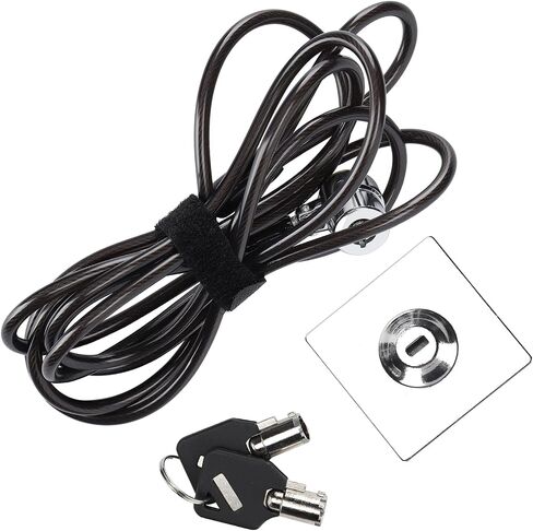 Laptop Lock Computer Security Cable with 2M Galvanized Steel Cable 180 Degree Rotating Interface for Most Laptops Monitors Projectors in Kuwait