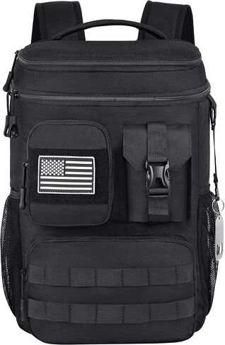 DEYACE Tactical Cooler Backpack, 33 Can 24L 20H Cold Retention Insulated Leak Proof Dual Compartment Cooler Lunch Box Bag with MOLLE System for Camping Hiking Beach Work in Kuwait