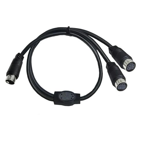 M1ni DIN 9-Pin 1 Mal to 2 Female Splitter Y Adapter Cord Din 9 Core Audio/Video for S-Video Set-top Box 0.5m in Kuwait