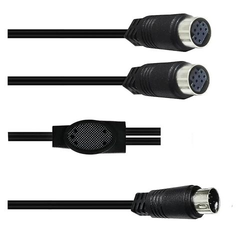 M1ni DIN 9-Pin 1 Mal to 2 Female Splitter Y Adapter Cord Din 9 Core Audio/Video for S-Video Set-top Box 0.5m in Kuwait