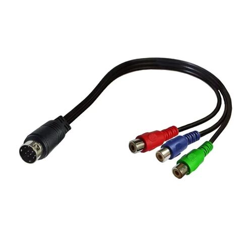 MMI AV Cord 9-Pin S-Video to 3 R/CA RGB TV HDTV Adapter Component 1cm 1F in Kuwait