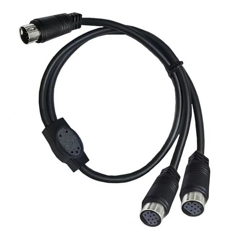 M1ni DIN 9-Pin 1 Mal to 2 Female Splitter Y Adapter Cord Din 9 Core Audio/Video for S-Video Set-top Box 0.5m in Kuwait