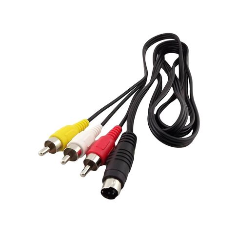 1pc 5ft 4 Pin S-Video Male to 3 pl-UG AV Video Adapter Connector Cord for in Kuwait