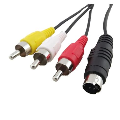 1pc 5ft 4 Pin S-Video Male to 3 pl-UG AV Video Adapter Connector Cord for in Kuwait
