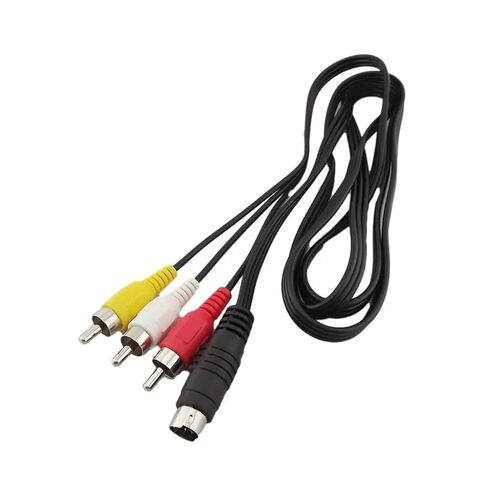 1pc 5ft 4 Pin S-Video Male to 3 pl-UG AV Video Adapter Connector Cord for in Kuwait