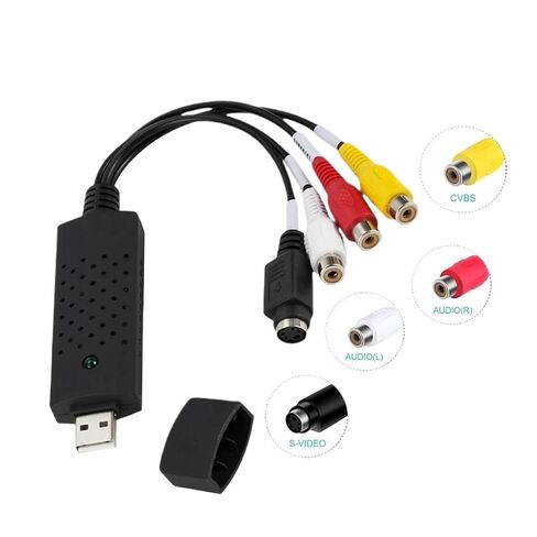 USB2.0 R/CA Composite S-Video Video Adapter﻿ Convert Analog to Digital Format DVD VHS Record Capture Card in Kuwait