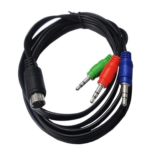 S-Video M1ni DIN 9pin Male to 3 * 3.5mm Cord for Device Set-top Box Monitoring Display Receiver in Kuwait