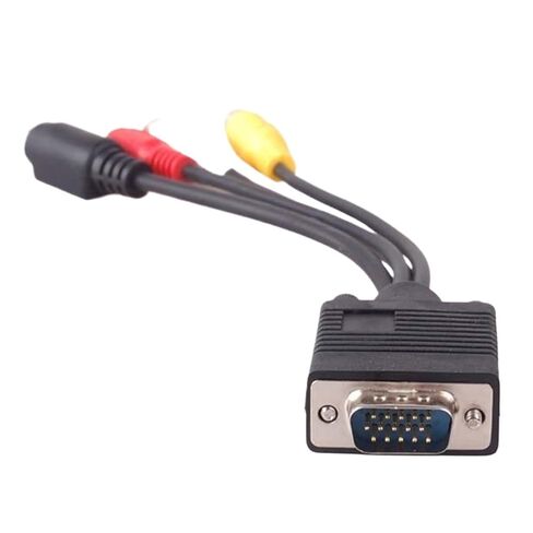 V/GA to S Terminal Cord+3 R/CA Cables (AV Cables)/VGA to S-Video to AV Connection in Kuwait